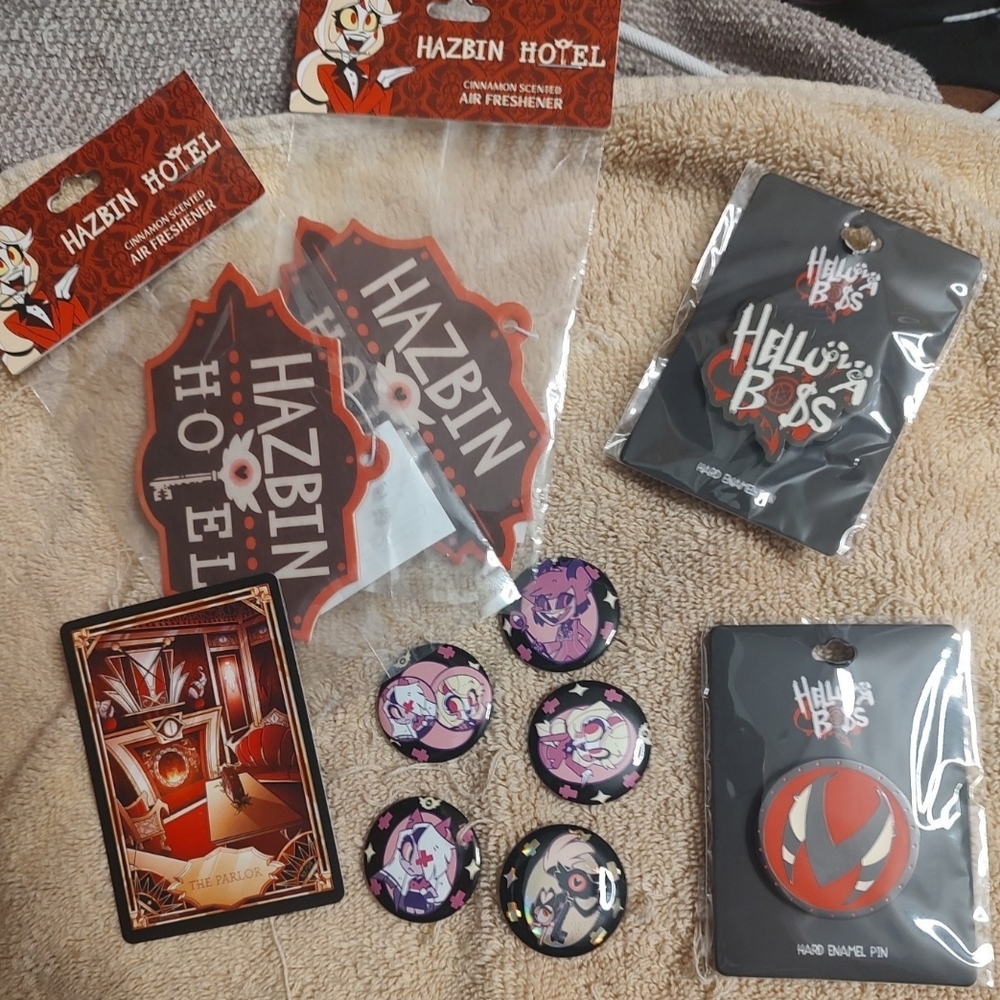 Hazbin Hotel and Helluva Boss Fan Set